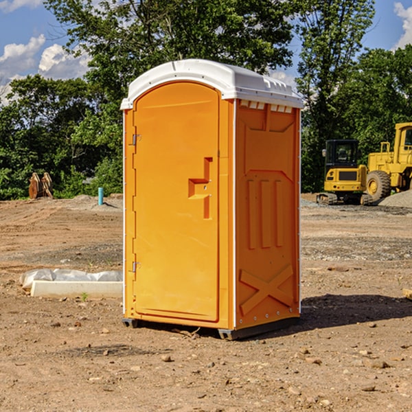 how often are the portable restrooms cleaned and serviced during a rental period in Holmes Ohio